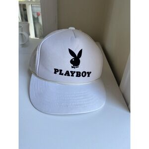 Playboy Trucker Hat White